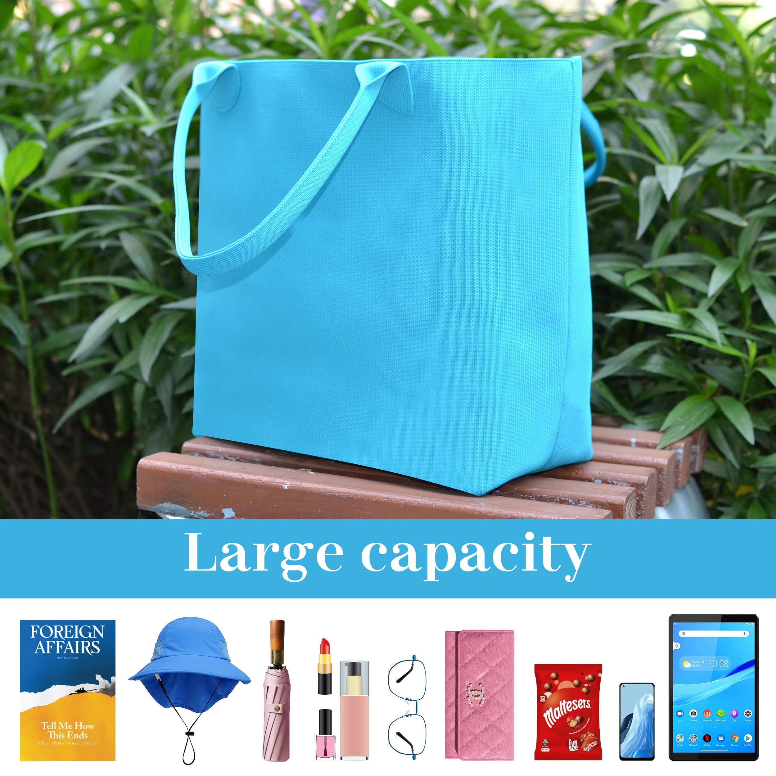 Fashion Vintage Hand Knit Colorful Thread Bag Toter Bag Large-capacity Crochet Beach Bag