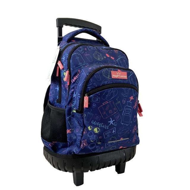 Luggage Bag Trolley Bag Customized Leopard School Backpacks Rolling Suitcase Waterproof with Wheels Unisex Shitch Backpacks